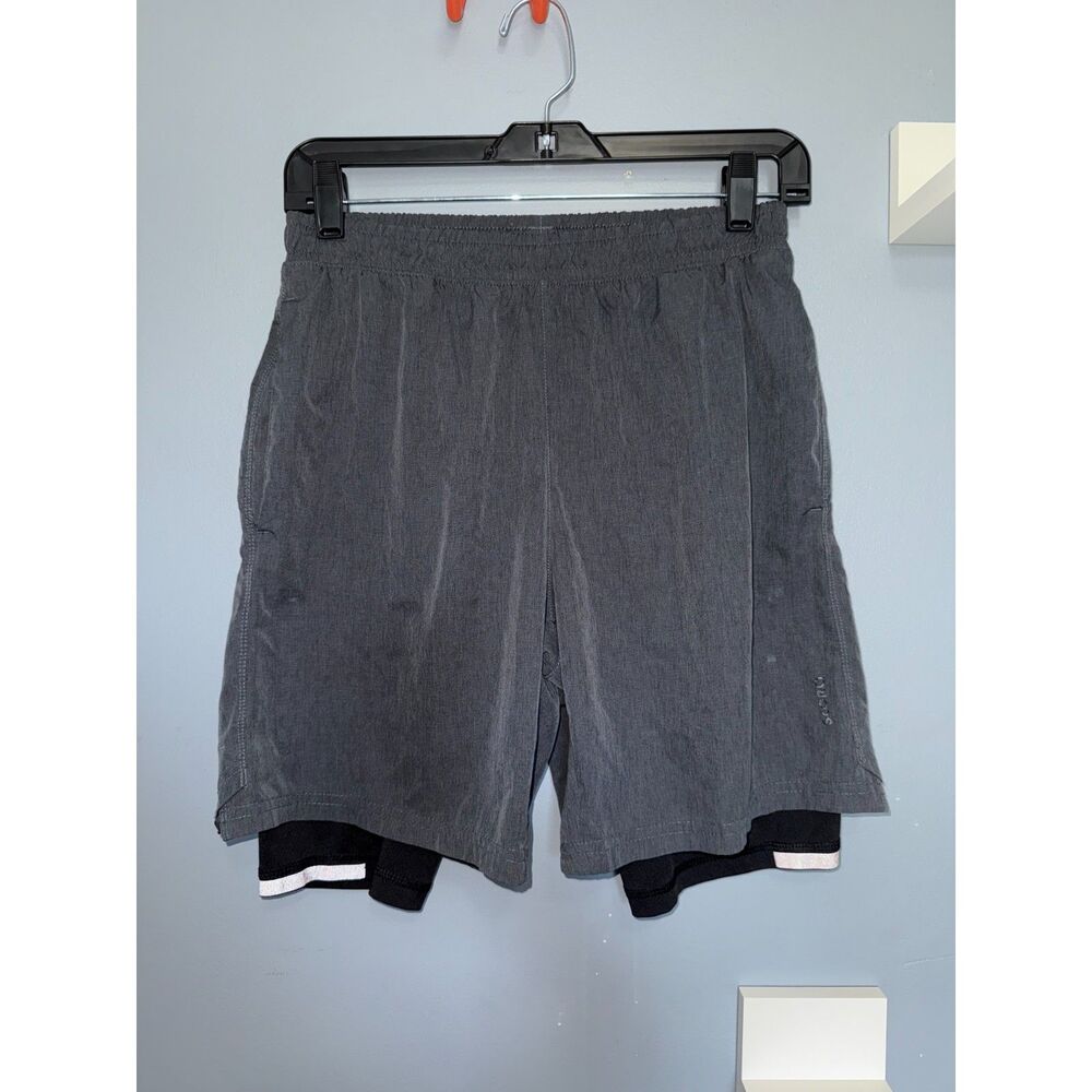 Men's Skora Dark Grey Quick-Dry Lined Running Shorts | Size Small | Activewear